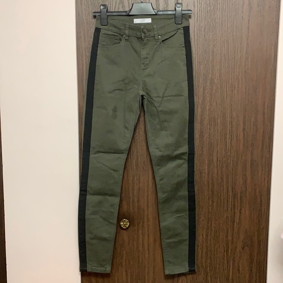 Dynamite Green Jeans with Black Stripes - Picture 1 of 3